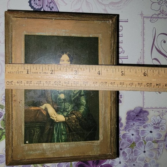 Vintage Decoupage Wooden Card Box - Picture 8 of 9